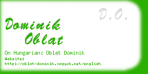 dominik oblat business card